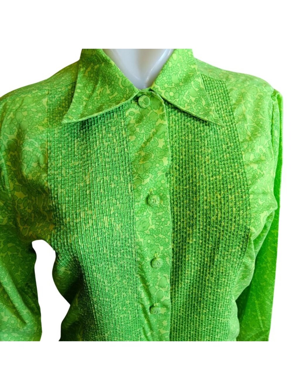 True Vintage Top Small Shirt Small 32 1970's Hippy Secretary Ship N Shore USA